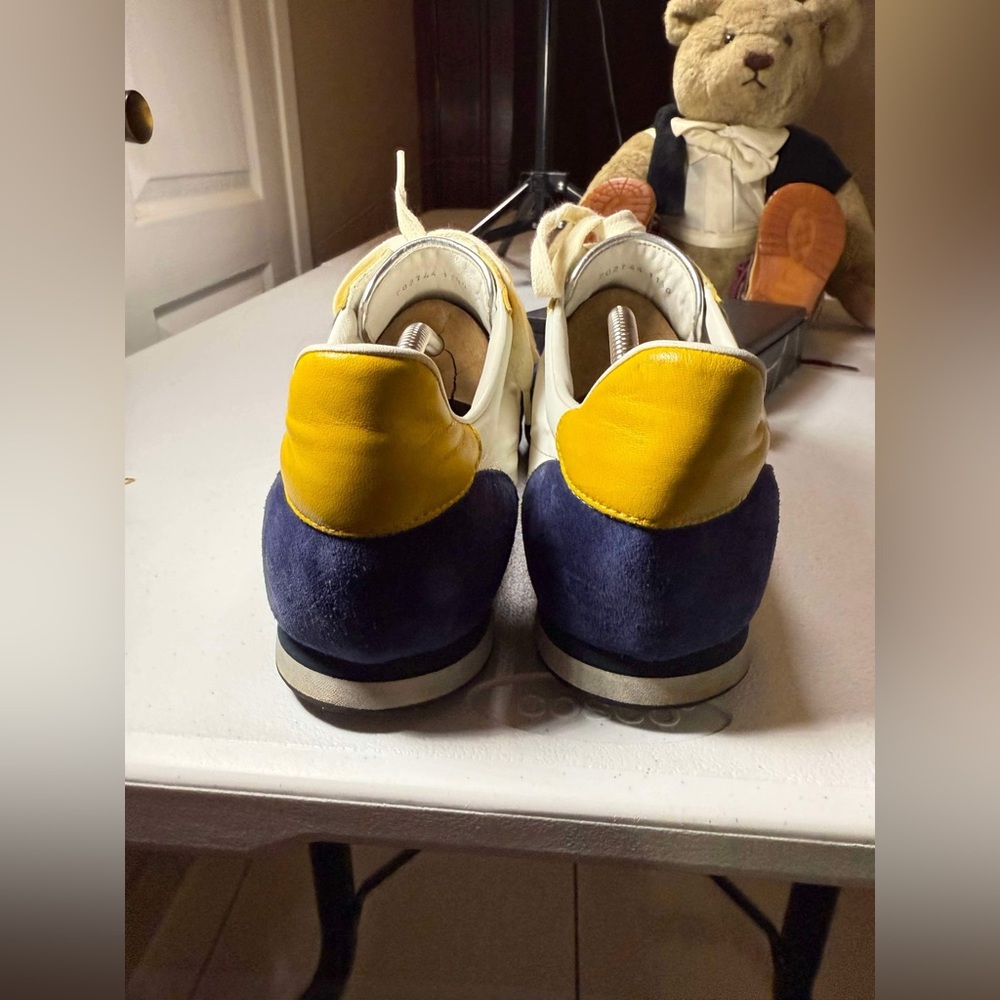 Gucci Interlocking G Logo Leather Sneakers White Sneakers Shoes Sz 11.5 No box - Picture 9 of 12